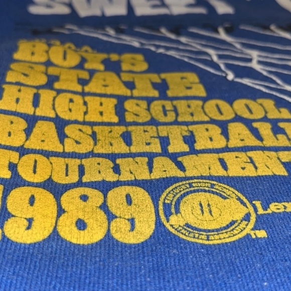 80s Vintage USA Made Kentucky High School Sweet 16 Basketball Raglan Sweatshirt - Picture 3 of 12